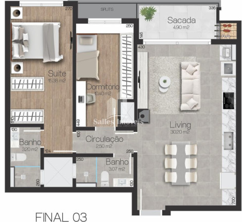Imagem Apartamento com 2 Quartos à Venda, 83 m² em São Pelegrino - Caxias Do Sul