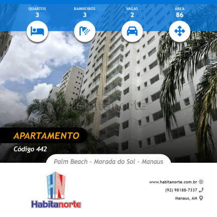 Apartamento com 3 Quartos à Venda, 86 m² em Aleixo - Manaus