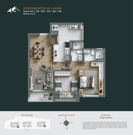 Imagem Apartamento com 2 Quartos à Venda, 76 m² em Hortênsias - Canela Imagem Apartamento com 2 Quartos à Venda, 76 m² em Hortênsias - Canela
