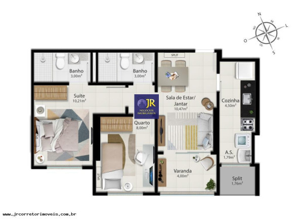 Imagem Imóvel com 2 Quartos à Venda, 59 m² em Jockey De Itaparica - Vila Velha Imagem Imóvel com 2 Quartos à Venda, 59 m² em Jockey De Itaparica - Vila Velha