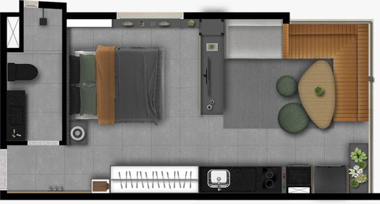 Imagem Imóvel com 1 Quarto à Venda, 35 m² em Jardim - Santo André Imagem Imóvel com 1 Quarto à Venda, 35 m² em Jardim - Santo André
