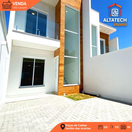 Casa com 3 Quartos à Venda, 133 m² em Jardim Das Acácias - Poços De Caldas