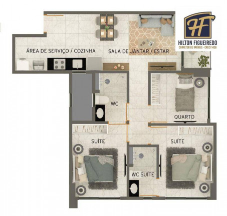 Imagem Apartamento com 3 Quartos à Venda, 65 m² em Monte Castelo - Cabedelo