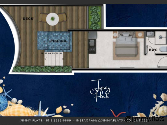 Imagem Apartamento com 1 Quarto à Venda, 21 m² em Centro, Porto De Galinhas - Ipojuca