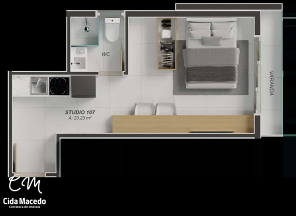 Imagem Apartamento com 1 Quarto à Venda, 20 m² em Aeroclube - João Pessoa