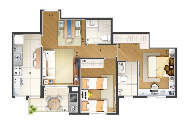 Imagem Apartamento com 2 Quartos à Venda, 75 m² em Jardim Bela Vista - Santo André
