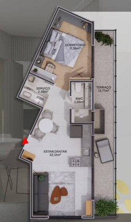 Imagem Apartamento com 1 Quarto à Venda, 58 m² em Coqueiros - Florianópolis Imagem Apartamento com 1 Quarto à Venda, 58 m² em Coqueiros - Florianópolis