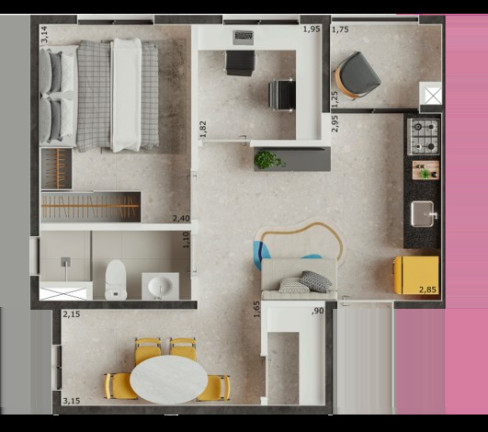 Imagem Apartamento com 2 Quartos à Venda, 53 m² em Conceição - São Paulo