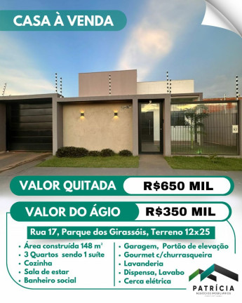 Casa com 2 Quartos à Venda,  em Parque Dos Girassóis - Campo Novo Do Parecis