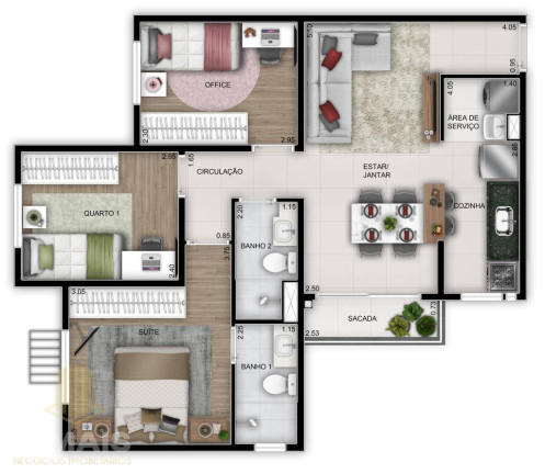 Imagem Apartamento com 3 Quartos à Venda, 61 m² em Chácaras Dona Gê - Goiânia Imagem Apartamento com 3 Quartos à Venda, 61 m² em Chácaras Dona Gê - Goiânia