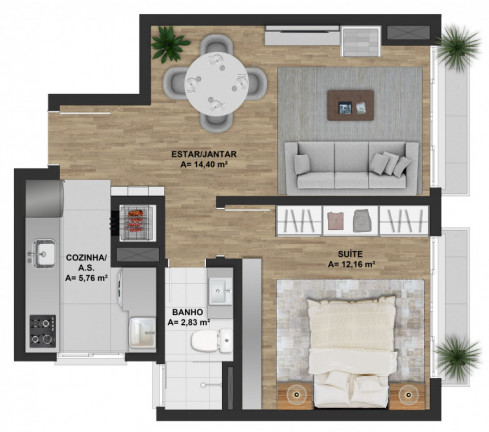 Imagem Apartamento com 1 Quarto à Venda, 48 m² em Centro - Gramado Imagem Apartamento com 1 Quarto à Venda, 48 m² em Centro - Gramado