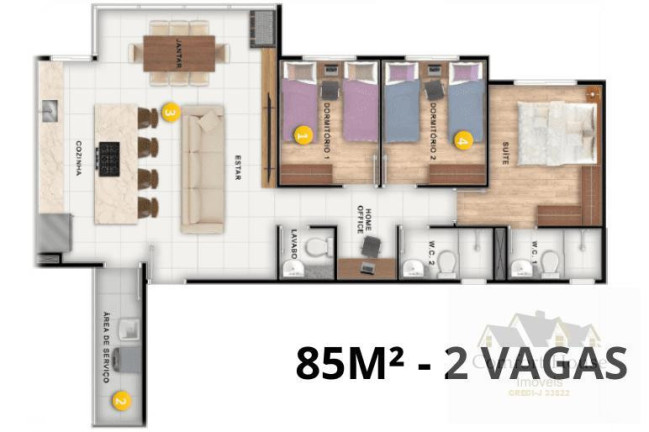 Imagem Apartamento com 3 Quartos à Venda, 87 m² em Jardim - Santo André Imagem Apartamento com 3 Quartos à Venda, 87 m² em Jardim - Santo André