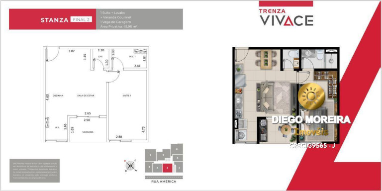 Apartamento com 1 Quarto à Venda, 46 m² em Atibaia Jardim - Atibaia