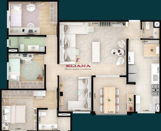 Imagem Apartamento com 3 Quartos à Venda, 109 m² em Jardim Ana Maria - Jundiaí