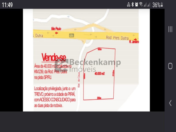 Imagem Terreno à Venda, 40.000 m² em Jaqueira - Piraí Imagem Terreno à Venda, 40.000 m² em Jaqueira - Piraí