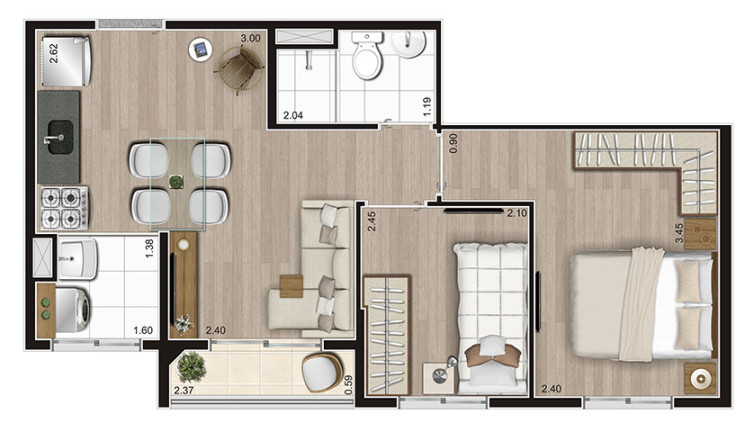 Imagem Apartamento com 2 Quartos à Venda, 37 m² em Parque Ipê - São Paulo Imagem Apartamento com 2 Quartos à Venda, 37 m² em Parque Ipê - São Paulo