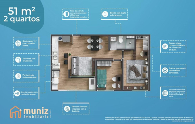 Imagem Apartamento com 2 Quartos à Venda, 53 m² em Janga - Paulista
