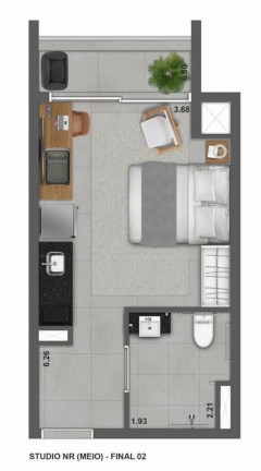 Imagem Imóvel com 1 Quarto à Venda, 38 m² em Vila Pompéia - São Paulo