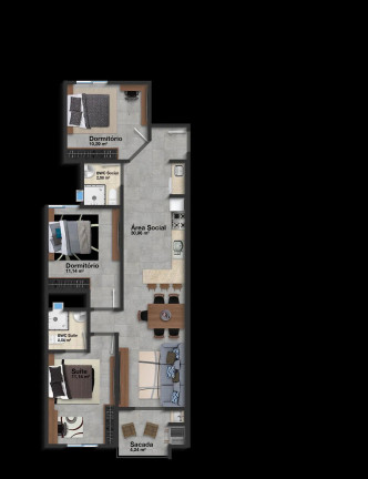 Imagem Apartamento com 3 Quartos à Venda, 84 m² em São Francisco De Assis - Camboriú
