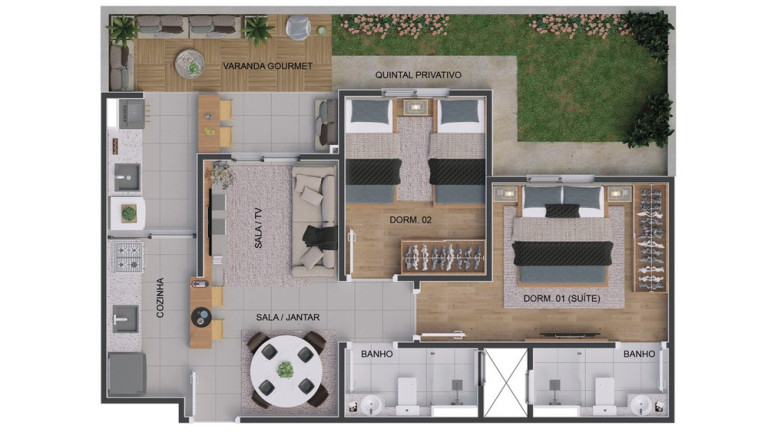 Imagem Imóvel com 2 Quartos à Venda, 56 m² em Avenida Da Emancipação - Horlolândia