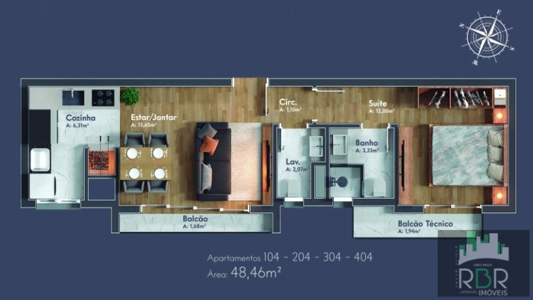 Imagem Apartamento com 2 Quartos à Venda, 81 m² em Região Das Hortênsias