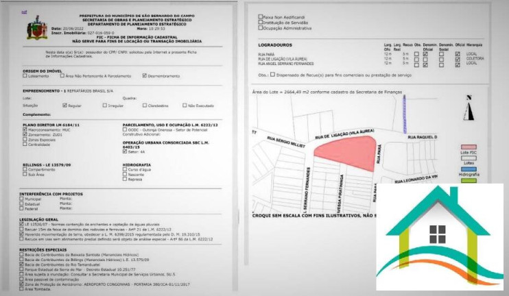Imagem Terreno à Venda, 2.664 m² em Jordanópolis - São Bernardo Do Campo Imagem Terreno à Venda, 2.664 m² em Jordanópolis - São Bernardo Do Campo