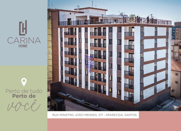 Imóvel com 1 Quarto à Venda, 43 m² em Aparecida - Santos