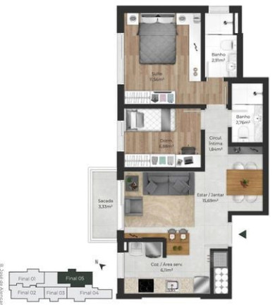 Imagem Apartamento com 2 Quartos à Venda, 60 m² em Menino Deus - Porto Alegre Imagem Apartamento com 2 Quartos à Venda, 60 m² em Menino Deus - Porto Alegre