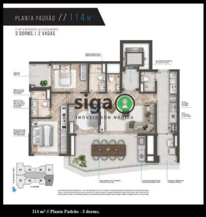 Imagem Apartamento com 3 Quartos à Venda, 114 m² em Brooklin - São Paulo