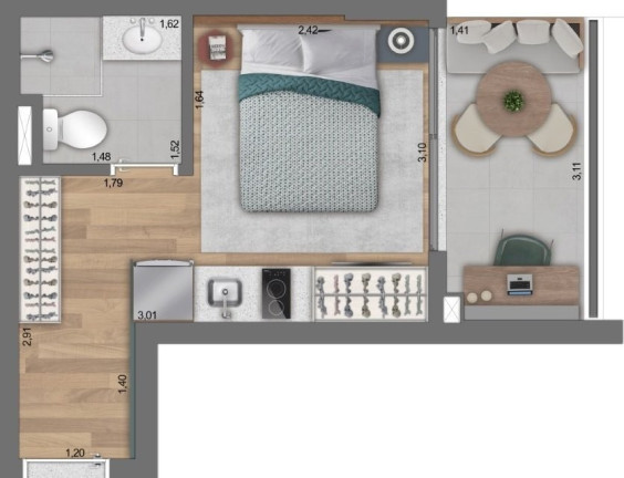 Imagem Imóvel com 1 Quarto à Venda, 20 m² em Paraíso - São Paulo