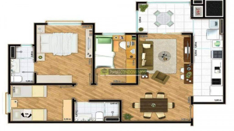 Imagem Apartamento com 3 Quartos à Venda, 76 m² em Centro - Curitiba