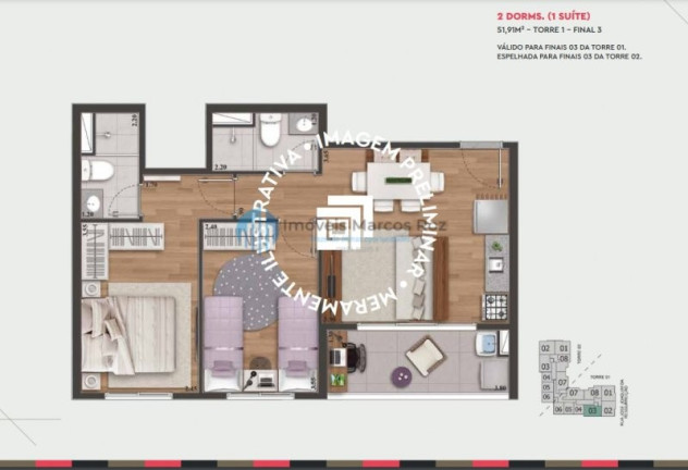 Imagem Apartamento com 1 Quarto à Venda, 28 m² em Presidente Altino - Osasco
