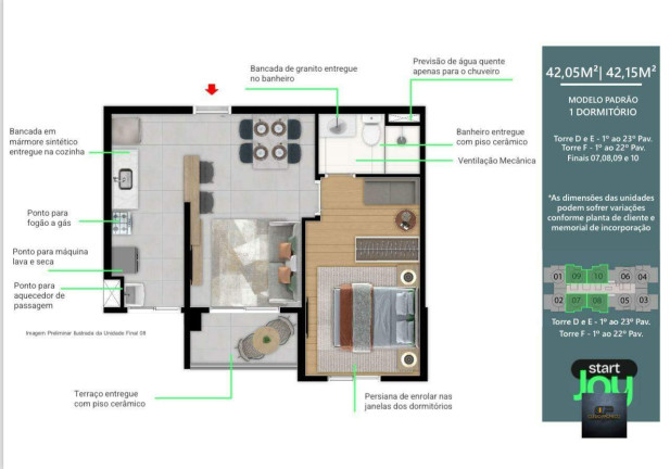 Imagem Apartamento com 1 Quarto à Venda, 42 m² em Centro - São Bernardo Do Campo