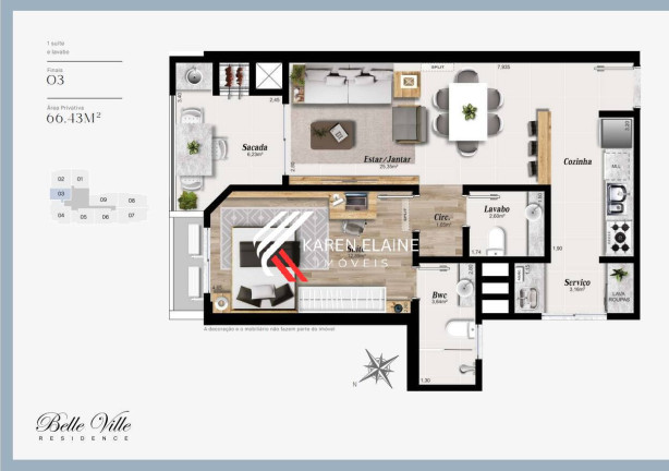 Imagem Apartamento com 1 Quarto à Venda, 66 m² em Campinas - São José
