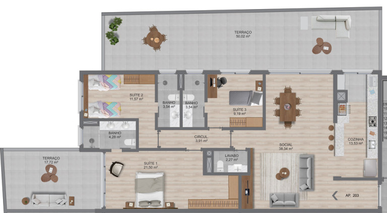 Imagem Apartamento com 3 Quartos à Venda, 174 m² em Tristeza - Porto Alegre