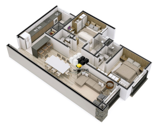 Imagem Apartamento com 3 Quartos à Venda, 128 m² em Planalto - Gramado Imagem Apartamento com 3 Quartos à Venda, 128 m² em Planalto - Gramado