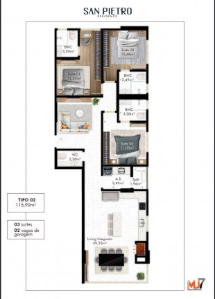 Imagem Apartamento com 2 Quartos à Venda, 86 m² em Balneário Perequê - Porto Belo Imagem Apartamento com 2 Quartos à Venda, 86 m² em Balneário Perequê - Porto Belo