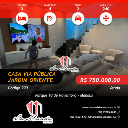 Imagem Casa com 3 Quartos à Venda, 240 m² em Parque 10 De Novembro - Manaus Imagem Casa com 3 Quartos à Venda, 240 m² em Parque 10 De Novembro - Manaus