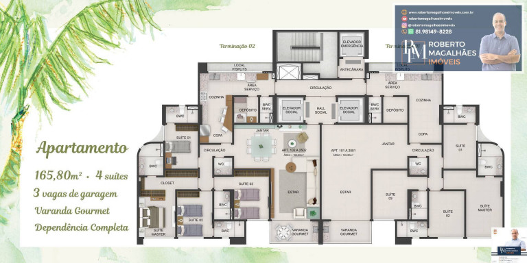 Imagem Apartamento com 4 Quartos à Venda, 166 m² em Monteiro - Recife Imagem Apartamento com 4 Quartos à Venda, 166 m² em Monteiro - Recife