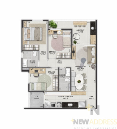 Imagem Apartamento com 3 Quartos à Venda, 78 m² em Jardim Camburi - Vitória Imagem Apartamento com 3 Quartos à Venda, 78 m² em Jardim Camburi - Vitória
