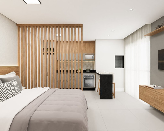 Imagem Apartamento com 1 Quarto à Venda, 20 m² em Mercês - Curitiba