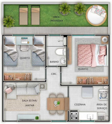 Imagem Imóvel com 2 Quartos à Venda, 40 m² em Jardim Alvorada - Nova Iguaçu