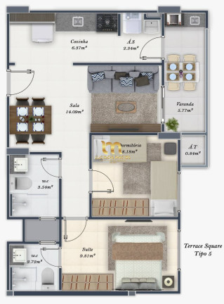 Imagem Apartamento com 2 Quartos à Venda, 63 m² em Tupi - Praia Grande Imagem Apartamento com 2 Quartos à Venda, 63 m² em Tupi - Praia Grande