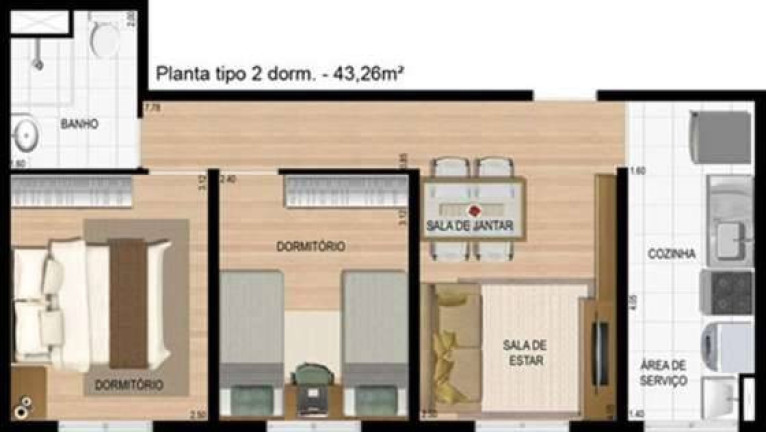 Imagem Apartamento com 2 Quartos para Alugar, 44 m² em Jardim Guairaca - São Paulo Imagem Apartamento com 2 Quartos para Alugar, 44 m² em Jardim Guairaca - São Paulo