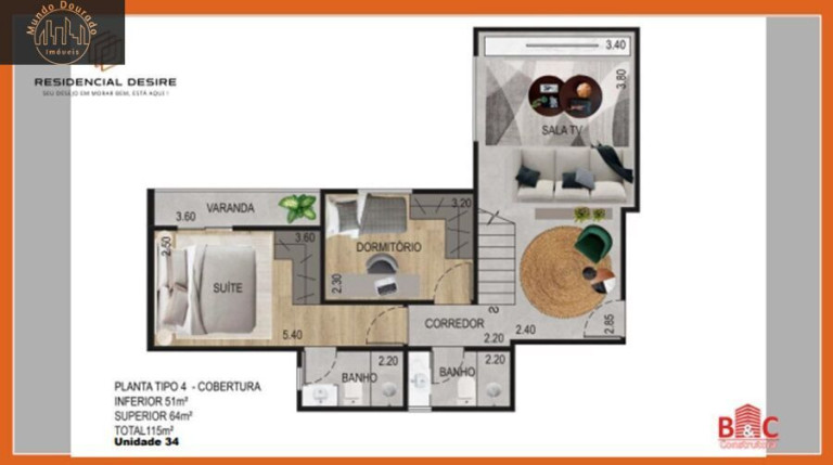 Imagem Apartamento com 2 Quartos à Venda, 59 m² em Centro - São Bernardo Do Campo