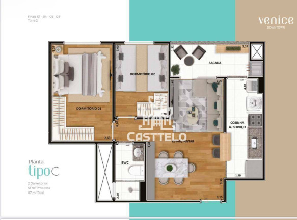 Imagem Apartamento com 2 Quartos à Venda, 51 m² em Centro - Londrina Imagem Apartamento com 2 Quartos à Venda, 51 m² em Centro - Londrina