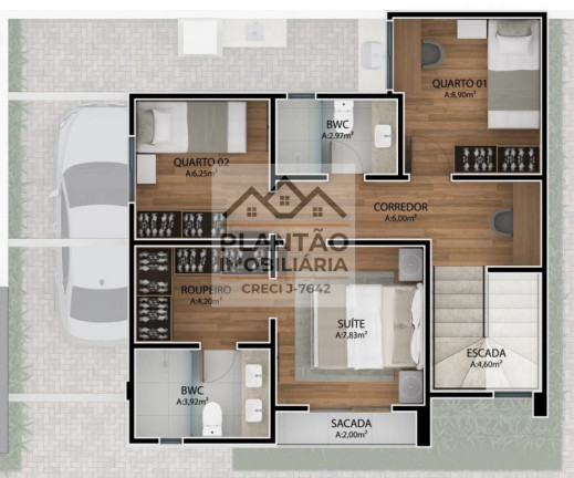 Imagem Sobrado com 3 Quartos à Venda, 124 m² em Bairro Alto - Curitiba