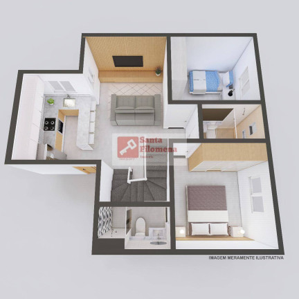 Imagem Apartamento com 2 Quartos à Venda, 56 m² em Parque Das Nações - Santo André Imagem Apartamento com 2 Quartos à Venda, 56 m² em Parque Das Nações - Santo André