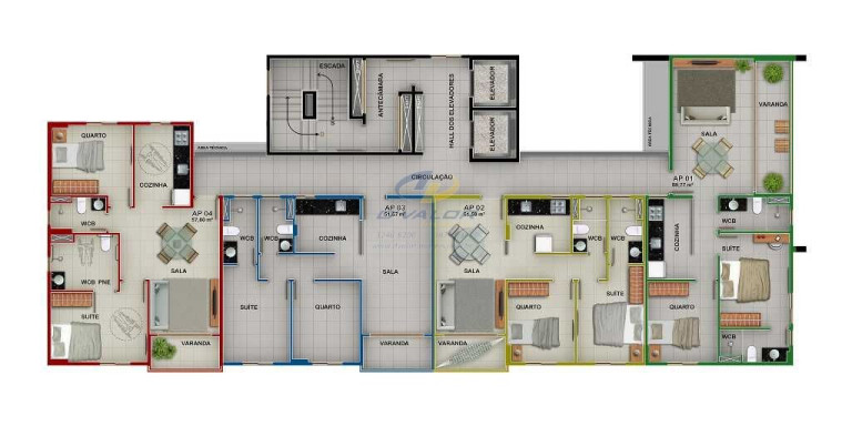 Imagem Apartamento com 2 Quartos à Venda, 60 m² em Tambaú - João Pessoa