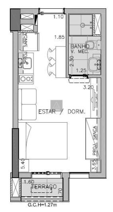 Imagem Imóvel com 1 Quarto à Venda, 23 m² em Campo Belo - São Paulo